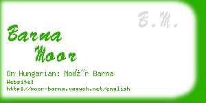 barna moor business card